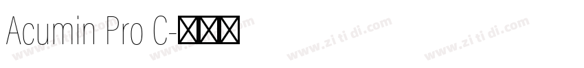 Acumin Pro C字体转换
